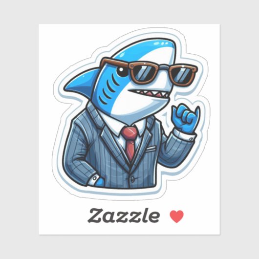 Shark Drawing: Deep Water Stickers #17 Aufkleber (Blatt)