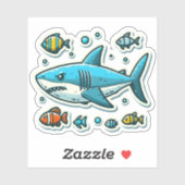 Shark Drawing: Deep Water Stickers #18 Aufkleber (Blatt)