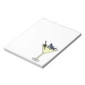 Shark Eating Martini Olive Notizblock (Rotiert)