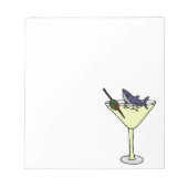 Shark Eating Martini Olive Notizblock (Vorderseite)