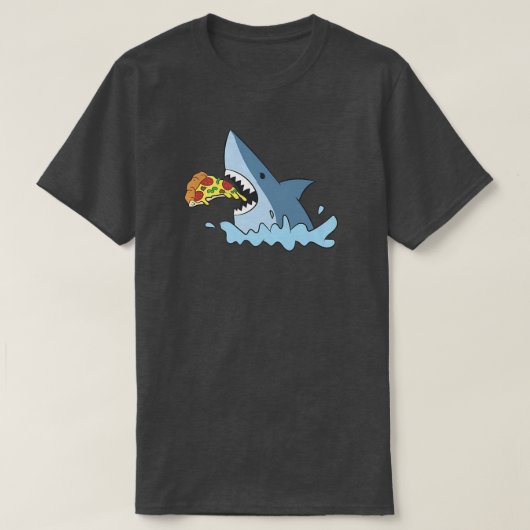 Shark Eating Pizza 1447 T-Shirt (Design vorne)
