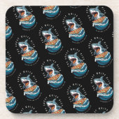 Shark Eating Pizza | Der große weiße Biss Jawsome Getränkeuntersetzer (Vorderseite)