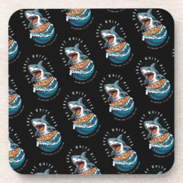 Shark Eating Pizza | Der große weiße Biss Jawsome Getränkeuntersetzer