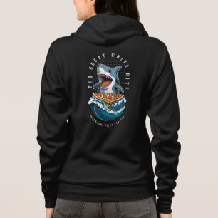 Shark Eating Pizza Der große weiße Biss Jawsome Hoodie