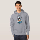 Shark Eating Pizza | Der große weiße Biss Jawsome Hoodie (Vorne ganz)