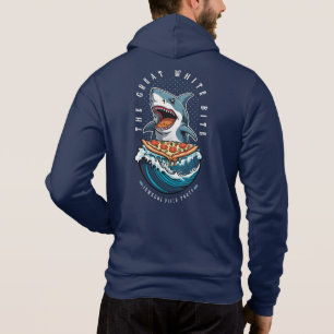 Shark Eating Pizza   Der große weiße Biss Jawsome Hoodie