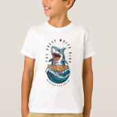 Shark Eating Pizza | Der große weiße Biss Jawsome T-Shirt (Vorderseite)