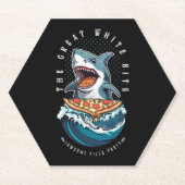 Shark Eating Pizza | Der große weiße Biss Jawsome Untersetzer (Vorderseite)