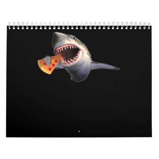 Shark Eating Pizza Shark Funny Funny Gutes Kalender (Titelbild)