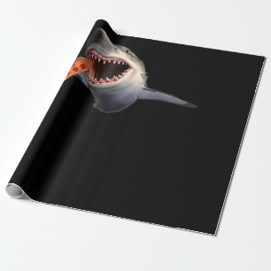 Shark Eating Pizza Shark Lovers Funny Gifts Geschenkpapier