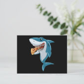 Shark Ess Pizza Shark Lovers Pizza Lovers Ankündigungspostkarte (Stehend Vorderseite)