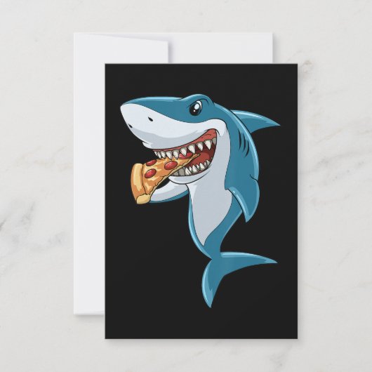Shark Ess Pizza Shark Lovers Pizza Lovers Dankeskarte (Vorderseite)