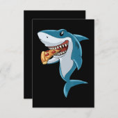 Shark Ess Pizza Shark Lovers Pizza Lovers Dankeskarte (Vorne/Hinten)
