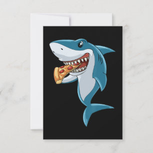 Shark Ess Pizza Shark Lovers Pizza Lovers Dankeskarte