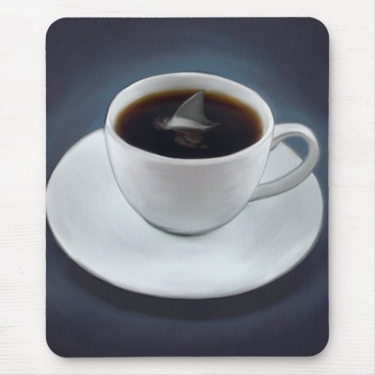 Shark Fin Coffee Mousepad (Vorne)