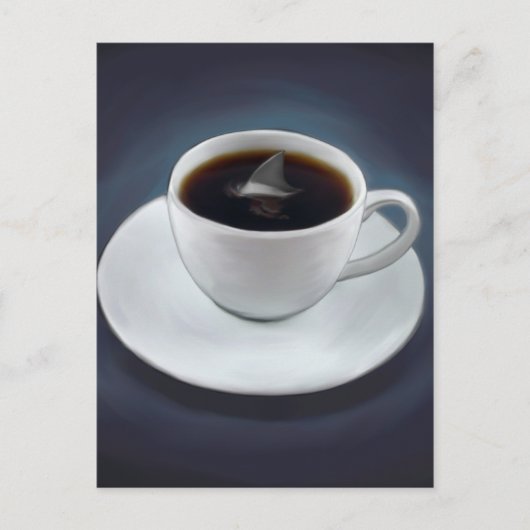 Shark Fin Coffee Postcard Postkarte (Vorderseite)