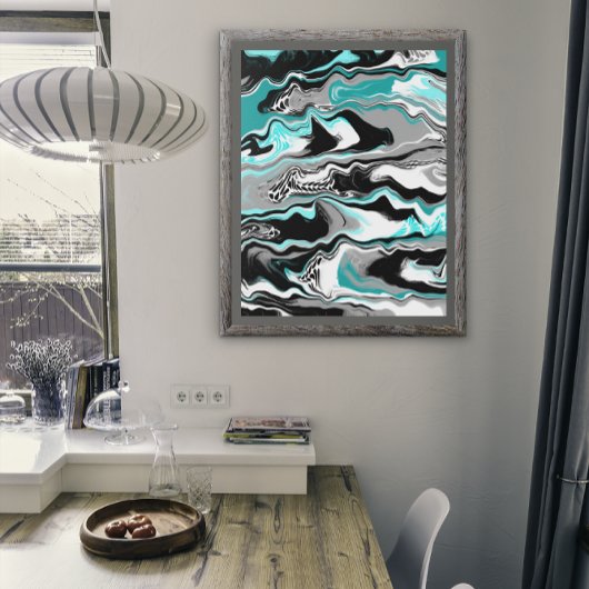 Shark Fins Abstrakt Art Fotodruck