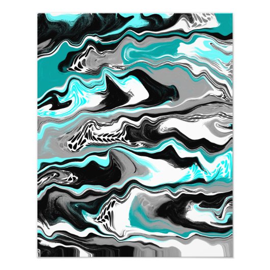 Shark Fins Abstrakt Art Fotodruck (Vorne)