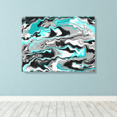 Shark Fins Abstrakt Art Leinwanddruck (Insitu (Holzboden))