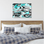 Shark Fins Abstrakt Art Leinwanddruck (Insitu (Schlafzimmer))