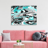 Shark Fins Abstrakt Art Leinwanddruck (Insitu (Wohnzimmer))