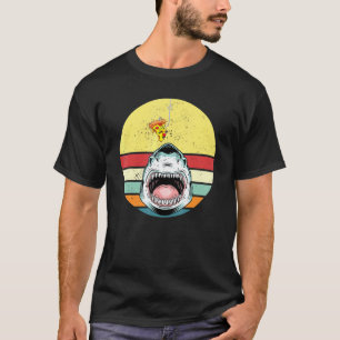 Shark Fish Pizza Retro Vintag Pizzeria Pizza Koch T-Shirt