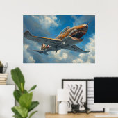Shark Flugzeug Poster (Heimbüro)