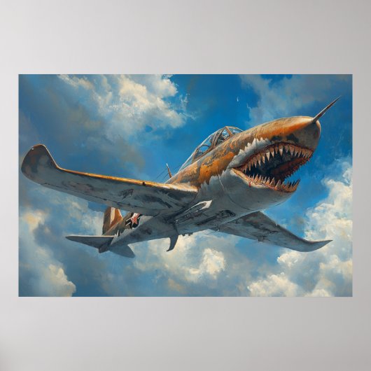 Shark Flugzeug Poster (Vorne)
