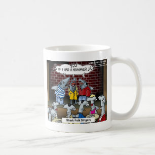 Shark Folk Singers Funny Gifts T-Shirts & Cards Kaffeetasse
