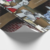 Shark Folk Singers Funny Rick London Geschenkpapier (Ecke)