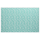 Shark Frenzy Cool Blue und White Pattern Stoff (Fat Quarter (45,7 x 55,9 cm))