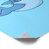 Shark Friends Kawaii Artwork Kids Room Poster (Ecke)