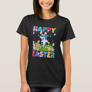 Shark Frohe Ostern Eierjagd Bunny Ohr Shark Ostern T-Shirt