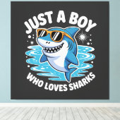 Shark Funny Quote  Leinwanddruck (Insitu (Holzboden))