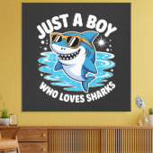 Shark Funny Quote  Leinwanddruck (Insitu (Wohnzimmer))