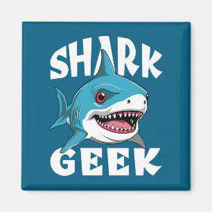 Shark Geek - Niedliches Design für Haifische Magnet
