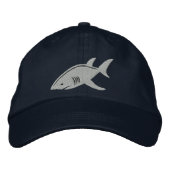 Shark Great White Bestickte Baseballkappe (Vorderseite)