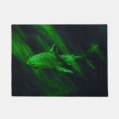 Shark Green 18 x 24 Fußmatte (Vorderseite)
