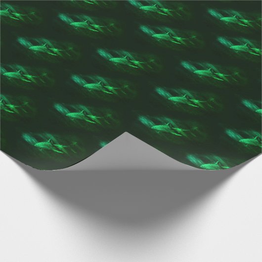 Shark Green Geschenkpapier (Ecke)