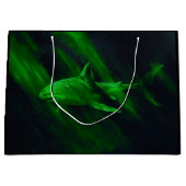 Shark Green Große Geschenktüte (Vorderseite)