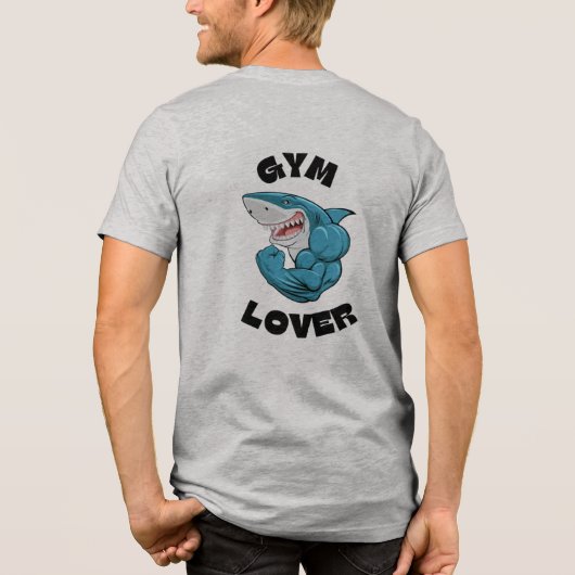 Shark-Gym-Enthusiast Tri-Blend Shirt (Rückseite)