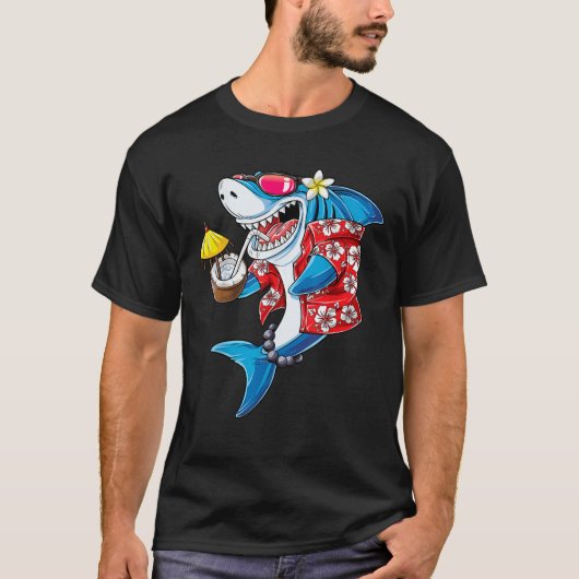 Shark Hawaiian Funny Aloha Hawaii Beach Jawsome Gi T-Shirt (Vorderseite)