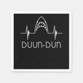 Shark Heartbeat Funny Shark | Haifische Serviette (Vorderseite)