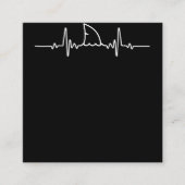 Shark Heartbeat Shark Lovers Fin Ocean Animal Quadratische Visitenkarte (Vorderseite)
