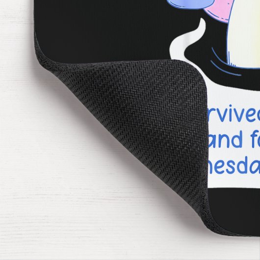 Shark I Survived A Tuesday And For What Wednesday Mousepad (Ecke)