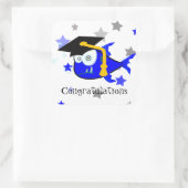 Shark Illustration Abschluss Quadratischer Aufkleber (Tasche)