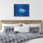 Shark-Image für Stretched Canvas Print Leinwanddruck (Insitu (Schlafzimmer))