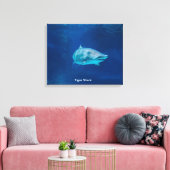 Shark-Image für Stretched Canvas Print Leinwanddruck (Insitu (Wohnzimmer))