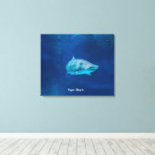 Shark-Image für Stretched Canvas Print Leinwanddruck (Insitu (Holzboden))