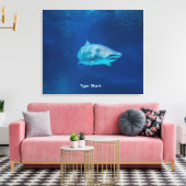Shark-Image für Stretched Canvas Print Leinwanddruck (Insitu (Wohnzimmer))